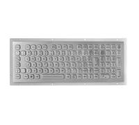 K-TEK-A340KP-FN-BL-DWP Stainless Steel Industrial Keyboard, IP65 Waterproof Vandal Proof, Panel Mount, 102 Keys with Numeric Pad & Function Row USB, for Industrial, Mining, Medical, Kiosk, Oil & Gas
