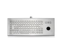 K-TEK-A361-DHP-FN-DT-DWP Stainless Steel Industrial Keyboard with Hula Pointer, IP68 Waterproof Vandal Proof, Desktop Mount, 86 Keys with Function Row USB, Industrial, Mining, Medical, Public access
