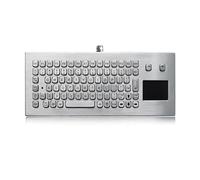 K-TEK-A361TP-FN-DT-DWP Stainless Steel Industrial Keyboard with Touchpad, IP68 Waterproof Vandal Proof, Desktop Mount, 85 Keys with Function Row USB, for Harsh Outdoor, Industrial, Mining, Medical