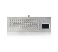 K-TEK-A369TP-FN-DT-DWP Stainless Steel Industrial Keyboard with Touchpad, IP68 Waterproof Vandal Proof, Desktop Mount, 85 Keys with Function Row USB, for Harsh Outdoor, Industrial, Mining, Medical