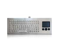 K-TEK-A382TP-DHP-FN-DT-DWP Stainless Steel Industrial Keyboard with Touchpad and Hula Pointer, IP68 Waterproof Vandal Proof, Desktop Mount, 85 Keys with Function Row USB, Industrial, Mining, Medical