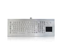 K-TEK-A420TP-KP-FN-DT-DWP Stainless Steel Industrial Keyboard with Touchpad, IP68 Waterproof Vandal Proof, Desktop Mount, 103 Keys with Numeric Pad & Function Row USB, Industrial, Mining, Medical