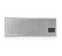 K-TEK-B312TP-KP-FN-BL-DWP Stainless Steel Industrial Keyboard with Touchpad, IP65 Waterproof Vandal Proof, Rear Mount, 106 Keys with Numeric Pad & Function Row Backlight USB, Industrial, Mining