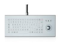 K-TEK-B361-DHP-FN-DT-DWP Stainless Steel Industrial Keyboard with Hula Pointer, IP68 Waterproof Vandal Proof, Desktop Mount, 86 Keys with Function Row USB, Industrial, Mining, Medical, Public access