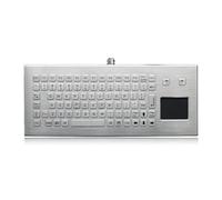 K-TEK-B361TP-FN-DT-DWP Stainless Steel Industrial Keyboard with Touchpad, IP68 Waterproof Vandal Proof, Desktop Mount, 85 Keys with Function Row USB, for Harsh Outdoor, Industrial, Mining, Medical