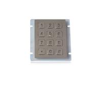 K-TEK-B68KP-AC-BL-DWP Stainless Steel Industrial Numeric Keypad, IP65 Waterproof Vandal Proof, Panel Mount, Customizable 12 Keys with Backlight USB, for Harsh Outdoor, Industrial, Mining, Bank kiosk