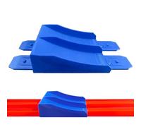 K TOMOTO 2 Lane Jump Ramp, Racetrack Ramps Compatible with Hot Wheels Track, Durable Plastic Ramps for Track Builder (1pc)