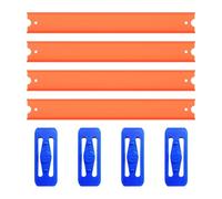 K TOMOTO 3FT Replacement Track Set Builder Pieces, Compatible for Hot Wheels Cars, 8-Piece Straight Track Builder with Connectors Included, 3 Feet of Track
