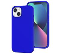 K TOMOTO Compatible with iPhone 13 Case, [Drop Protection] [Anti-Scratch] Shockproof Liquid Silicone Anti-Fingerprint Cover with Microfiber Lining Phone Case for iPhone 13 6.1" (2021), Klein Blue