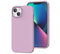 K TOMOTO Compatible with iPhone 13 Case, Liquid Silicone Gel Rubber Cover with Microfiber Lining, Full Body Drop Protection Phone Case for iPhone 13 6.1 Inch(2021) (Pink Purple)