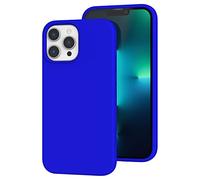 K TOMOTO Compatible with iPhone 13 Pro Case, [Drop Protection] [Anti-Fingerprint] Shockproof Liquid Silicone Cover with Microfiber Lining Phone Case for iPhone 13 Pro 6.1" (2021), Klein Blue