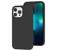 K TOMOTO Compatible with iPhone 13 Pro Case, [Drop Protection] [Anti-Fingerprint] Shockproof Liquid Silicone Case with Microfibre Lining, Mobile Phone Case for iPhone 13 Pro 6.1 Inch 2021, Black