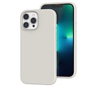 K TOMOTO Compatible with iPhone 13 Pro Case, [Drop Protection] [Anti-Fingerprint] Shockproof Liquid Silicone Case with Microfibre Lining, Mobile Phone Case for iPhone 13 Pro 6.1 Inch 2021, Stone