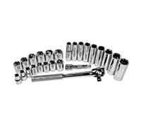 K Tool Socket Set 3/8 Drive 6 Point Metric 8-21mm 26Pc