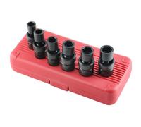 K Tool Socket Set Flex Impact 1/2 Dr 6 Point Mtr 13-19mm 6Pc