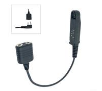 K-Type 2-Pin Audio Adapter Cable for Walkie Talkie for Baofeng UV-9R Plus UV-XR A-58, Waterproof Microphone Headphone Connection Cable with Screw Mounting, 30 cm