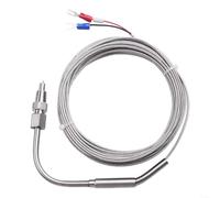 K Type EGT Temperature Sensor Thermocouple Probe for Motor Exhaust Gas Monitoring with Adjustable Pressure Lock 100-500cm(5M)