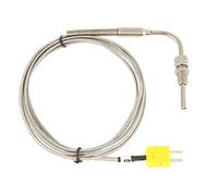 K Type EGT Thermocouple, Exhaust Gas Temperature Probe with Exposed Tip and Mini K Connector, Stainless Steel 1/8" NPT Thread for Automotive Tuning and Engine Monitoring