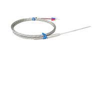 k Type Probe 1100 Degree K/PT100 Ungrounded 1mm-6mm/Threads Size M8*1.25/M10*1.25 Thermocouple Temperature Sensor(Probe3mm-2.5-M8x1.25 50mm)(Probe2mm-m8x1.25,250mm)