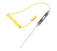 K-Type Thermocouple, 500°C Range, Temperature Probe Sensor, High Temp Resistant Stainless Steel, Spring Wire Design, For TM902C TES1310 DM6801 Instruments(NR-81539)