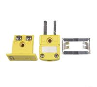 K-Type Thermocouple Connector Set Miniature Socket & Panel Mount Alloy Fitting for Temperature Sensor Probe Wire High Temp