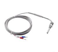 K Type Thermocouple EGT Sensor Probe for Motor Exhaust Gas with Stainless Steel Probe and Adjustable Thread Lock(4M)