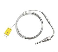 K-Type Thermocouple Exhaust Probe for EGT Measurement, High- Stainless Steel Sensor with 1/8" for NPT Thread, 80mm Sensing Tip, 2m Cable, Mini K