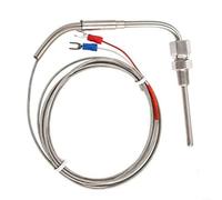 K Type Thermocouple Exhaust Probe High Temperature Sensor Thread EGT Stainless Steel 2 Meter Cable for Vapour Gas Measurement Range -50°C to 1300°C Industrial Use