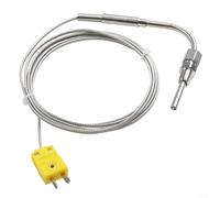 K-Type Thermocouple Exhaust Probe with 1/8 For NPT Thread, Stainless Steel High Temp Sensor, 2M Cable for Mini Connector, for Engine Dyno Testing
