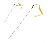 K-Type Thermocouple Probe, 100mm/300mm/500mm Options K-Type Temperature Sensor for -50°C to 1200°C High Sensitivity Miniature Connector for Digital Thermometers Industrial Use(500mm)