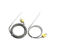 K Type Thermocouple Probe Diam 1mm-8mm X Length 100mm 200mm Cable 1M 1.5M 2M 3.0M Metal Braided Wire With Flat Plugs 1Pcs(Probe diam 4mm 1M,200mm)