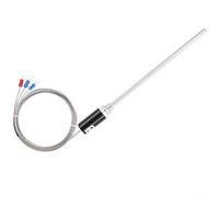 K Type Thermocouple Probe with for PT100 Sensor for Boiler and Plastic Machinery, Silver-Plated Wiring, PTFE Insulation, 0 to 400°C Range(PT00 Type Wire 1M)