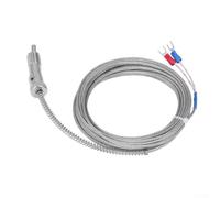 K-Type Thermocouple Sensor Probe with Spring, 0-400°C Range, Shielded Wire, for M12 Press-Fit Applications,