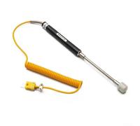 K Type Thermocouple Temperature Probe Sensor With Spring Wire For Tm902c Tes1310 Dm6801 Thermometer 500 C Range Nr-81532b Gold(NR-81530)