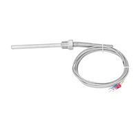 K Type Thermocouple Temperature Sensor Probe, 0-400℃ Stainless Steel Thermocouple with 3/8 NPT Thread, 8x100mm Compact Design for Industrial HVAC and Oven Temperature (2M)