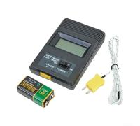 K-Type Thermocouple Thermometer with Probe, Digital Temperature Meter TM-902C, -50°C to 1300°C Range, ABS Housing, 9V Battery Powered