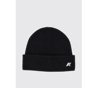 K-WAY Brice Ribbed Wool Beanie Hat with Turn-up Cuff and Rubber Logo - Size: ML - male