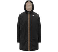 K-Way - Insulated and waterproof Long Jacket - Le Vrai 4.0 Eiffel East Orsetto Black Pure for Women in Nylon - Size XS Black XS
