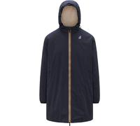 K-Way - Insulated and waterproof Long Jacket - Le Vrai 4.0 Eiffel East Orsetto Depht Blue for Women in Nylon - Size XS - Navy Navy XS