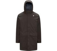 K-Way - Insulating and waterproof Parka - Jarno Twill Marmotta Black Olive-Blue Airforce for Men - Size M - Khaki Khaki M