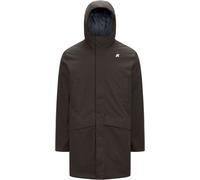 K-Way - Insulating and waterproof Parka - Jarno Twill Marmotta Black Olive-Blue Airforce for Men - Size S - Khaki Khaki S