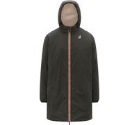 K-Way - Long insulated and waterproof jacket - Le Vrai 4.0 Eiffel East Orsetto Green Blackish for Women - Size L Green L