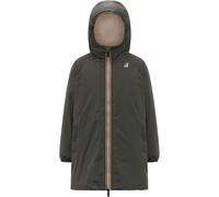 K-Way - Long insulated, waterproof, windbreaker Jacket - P.Le Vrai 4.0 Eiffel Orsetto Green Blackish - Kid Size 8 y Green 8 y