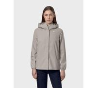 K-Way Marguerite Stretch Dot hooded jacket light grey women - XS