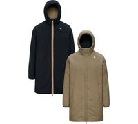 K-Way - Mid-length reversible and insulating jacket - Jacob St Warm Double Black Pure Green Army for Men - Size XL Black XL