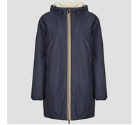K-Way - Insulated and waterproof Long Jacket - Le Vrai 4.0 Eiffel East Orsetto Depht Blue for Women in Nylon - Size S - Navy Navy S