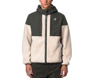 K-Way - Two-material Jacket - Samson 4.0 Orsetto Green Blackish Ecru for Men in Nylon - Size L Green L