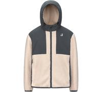 K-Way - Two-material Jacket - Samson 4.0 Orsetto Grey Shadow Dk Ecru for Men in Nylon - Size S Grey S