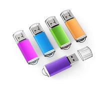 K&ZZ 16GB USB Flash Drive Pack of 5 Thumb Drives 16 GB Memory Stick Gig Drive USB 2.0 Pen Drive Fold Data Storage USB Sticks (5 Mixed Colours: Blue/Pink/Purple/Green/Orange)