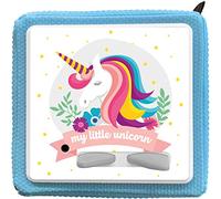 K002 | Protective Cover Screen Protector Toniebox Self-Adhesive Perfect Fit Film Sticker Personalised Name of Your Choice (No. 24 my little unicorn white)